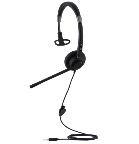 [AH21-JII-MONO] Alcatel Professional Headset, Corded, for PC or Deskphone with  3.5mm Jack  port-With Leather cover