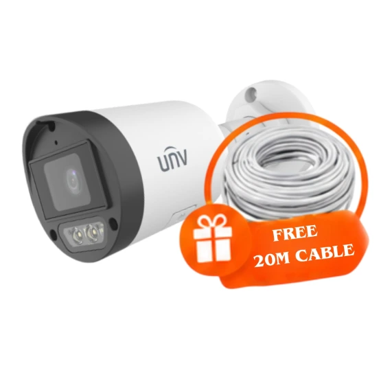 [IPC2124LB-AF28K-DL2] UNV 4MP Fixed Dual-light Bullet NetWork Camera