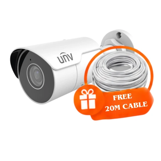 [IPC2125LE-ADF40KM-G] UNV IP 5MP, 4mm (Built-In Mic), 120dB WDR, IP67, HLC, Easy Star Camera