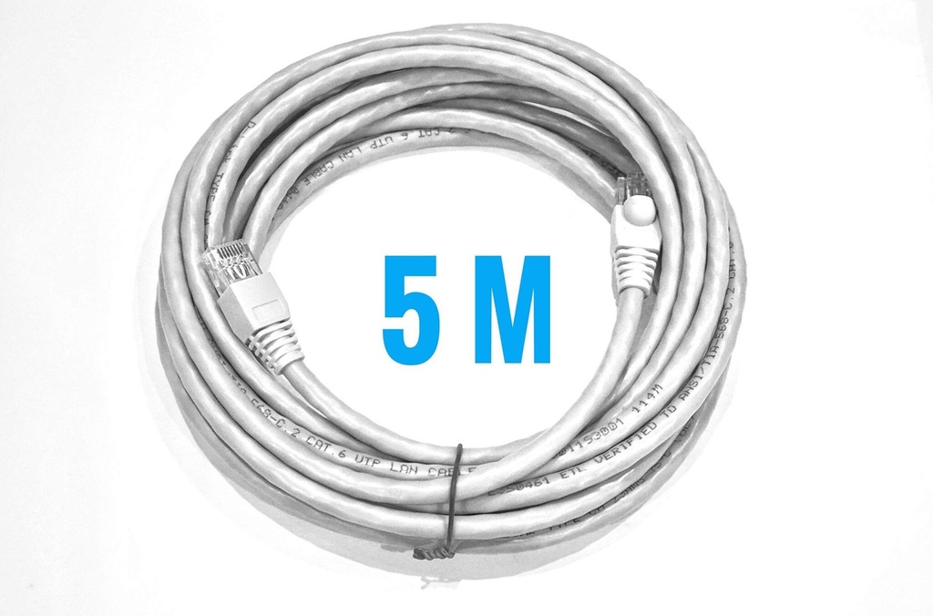 [CAT6-5MPatchGrey] Chorus CAT6 Patch Cord 5M GREY