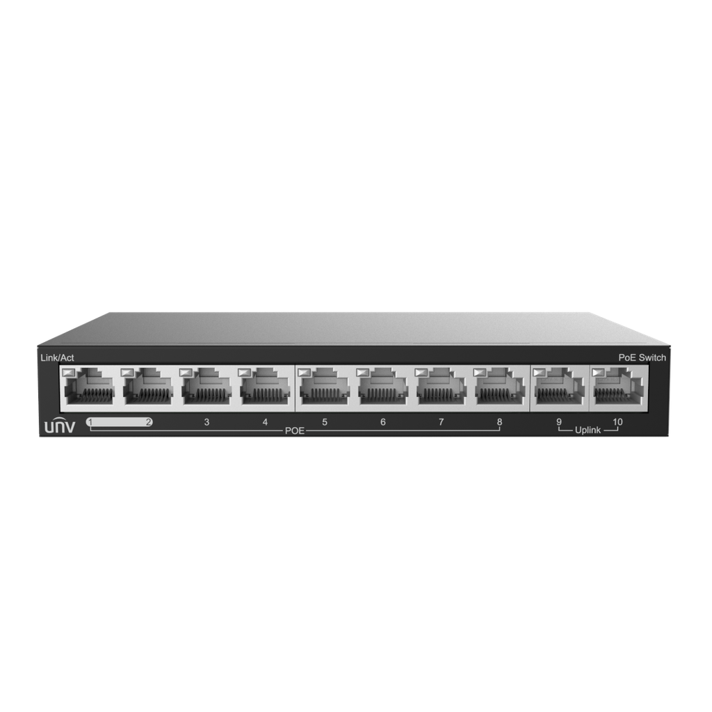 Unmanaged CCTV Switch(PoE)10×100Mbps network ports, including 8 PoE ports