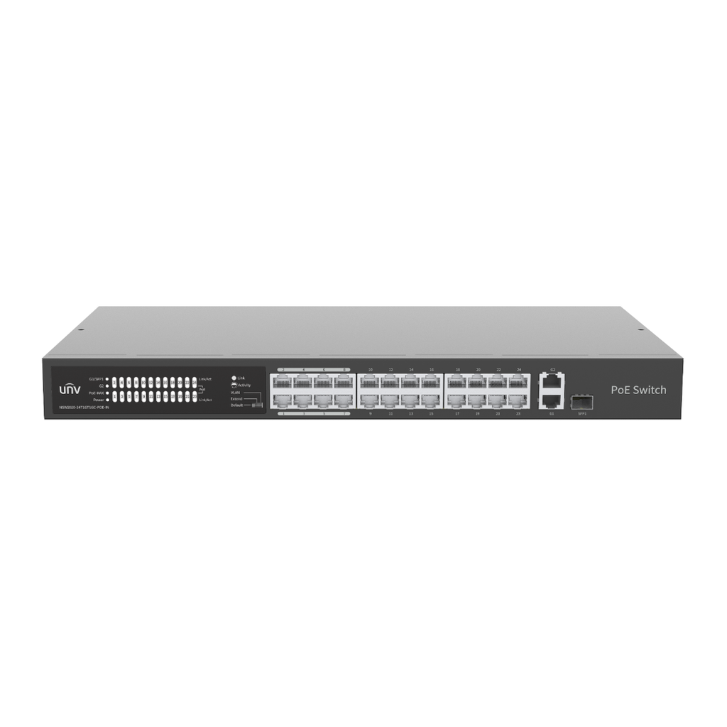 UNV 24 Ports 10/100 Unmanaged Ethernet Switch(PoE) 1 Gigabit Combo Uplink Port
