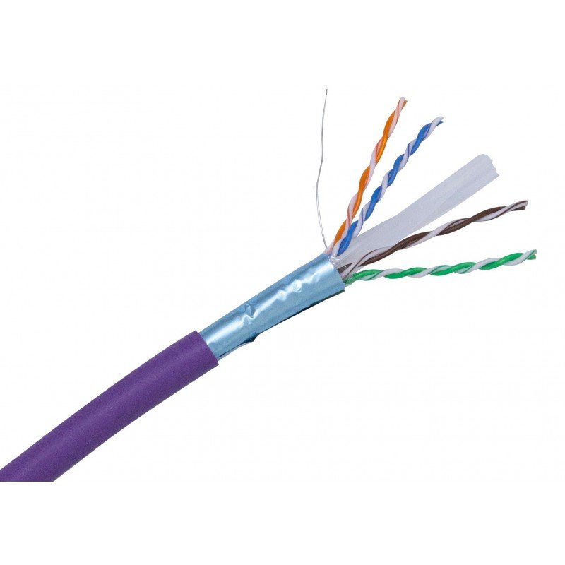 [CHR-FTP-CAT6-23AWG-PURP] Purple Color CAT6 FTP 23AWG 0.57mm Bare Copper PVC Indoor
