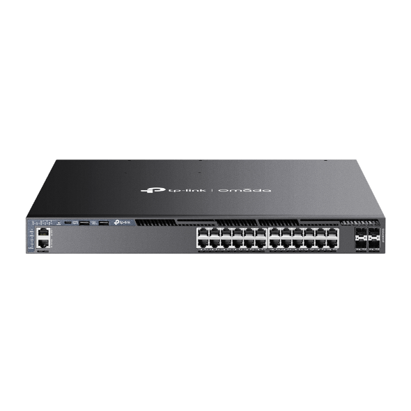 [SG6428XHP] Omada 24-Port Gigabit Stackable L3 Managed PoE+ Switch with 6 10G Slots