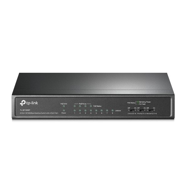 [TL-SF1008LP] 8-Port 10/100 Mbps Desktop Switch with 4-Port PoE