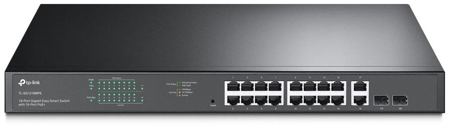 [TL-SG1218MPE] 18-Port Gigabit Easy Smart Switch with 16-Port PoE+