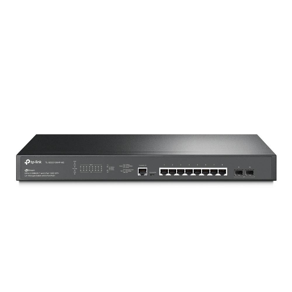 JetStream 8-Port 2.5GBASE-T POE+ and 2-Port 10GE SFP+ L2+ Managed Switch