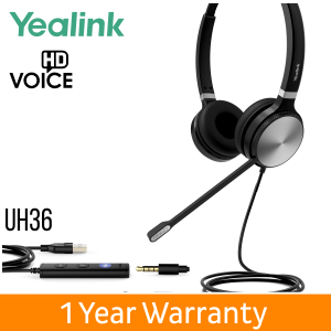 Yealink  Professional USB Dual Ear Headset with Leather Cushion