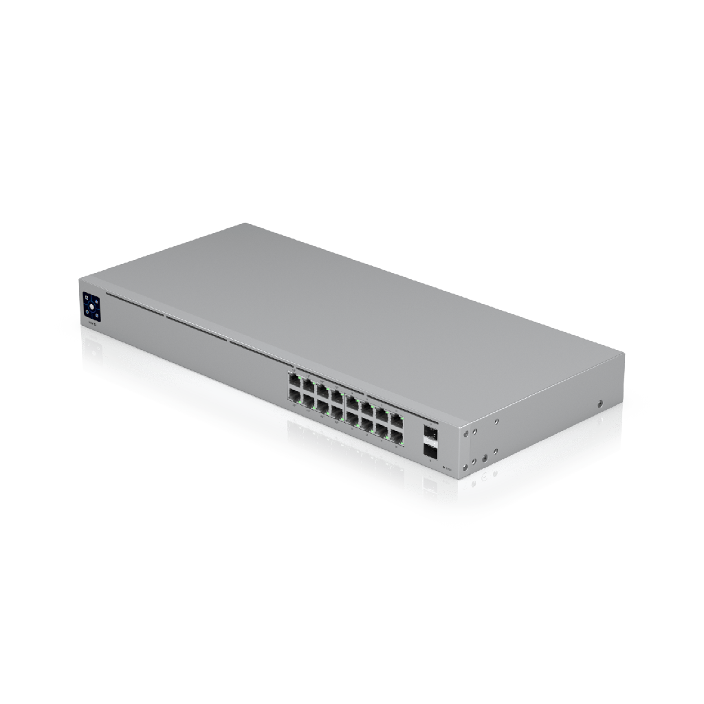 UniFi Switch 16 PoE (8)PoE+, (8) GB  Ethernet, (2) SFP ports