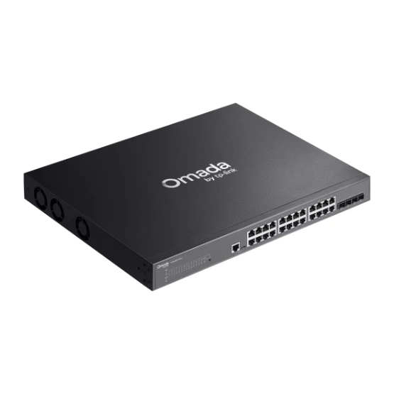 Omada 24-Port 2.5GBASE-T and 4-Port 10GE SFP+ L2+ Managed Switch with 16-Port...