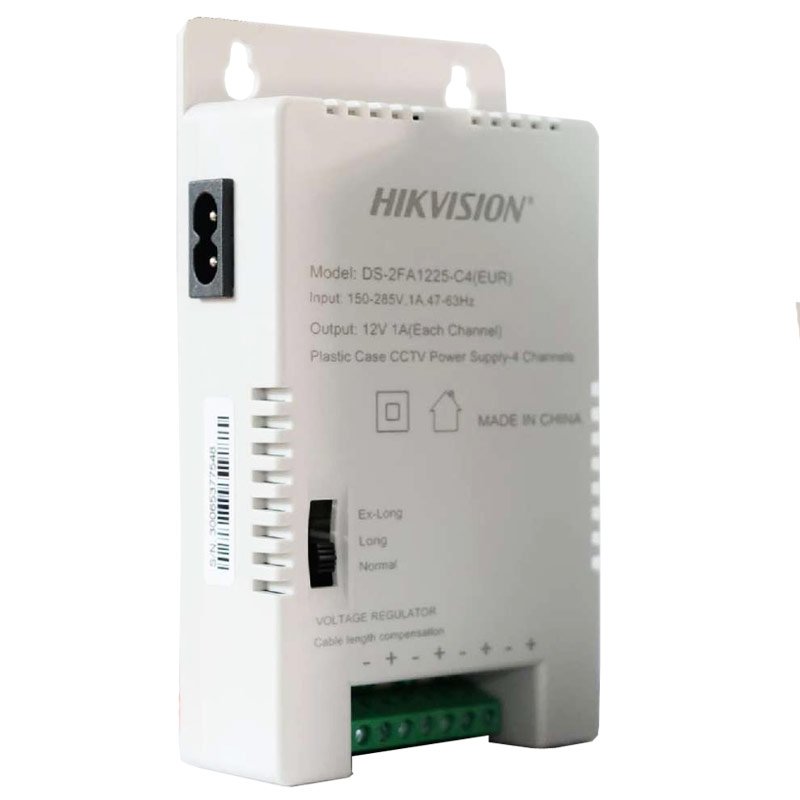 [DS-2FA1225-C4(EUR)] Hikvision 12 Volts 4 Channel CCTV Power Supply