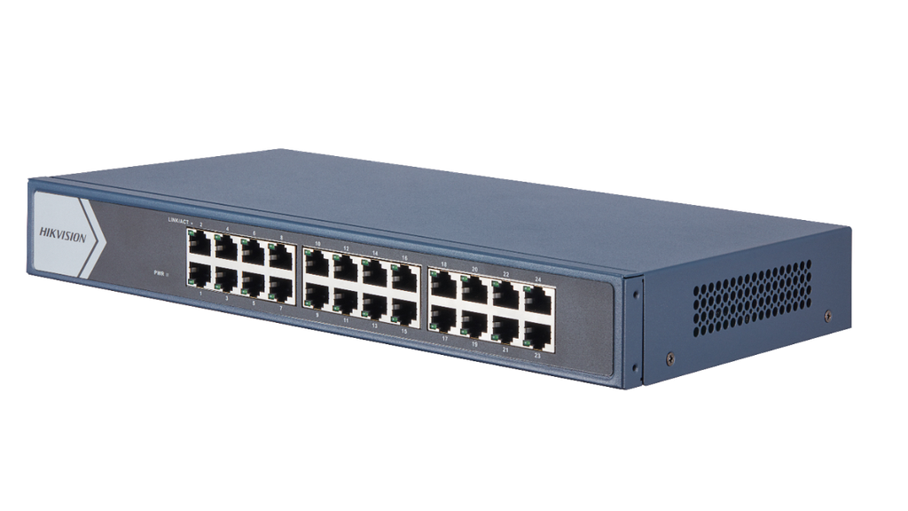[DS-3E0524-E(B)] Hikvision 24 Port Gigabit Unmanaged Switch (Pro Series)