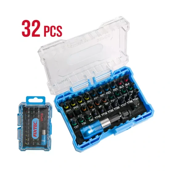 FIXTEC 32PCS IMPACT SCREWDRIVER BITS SET