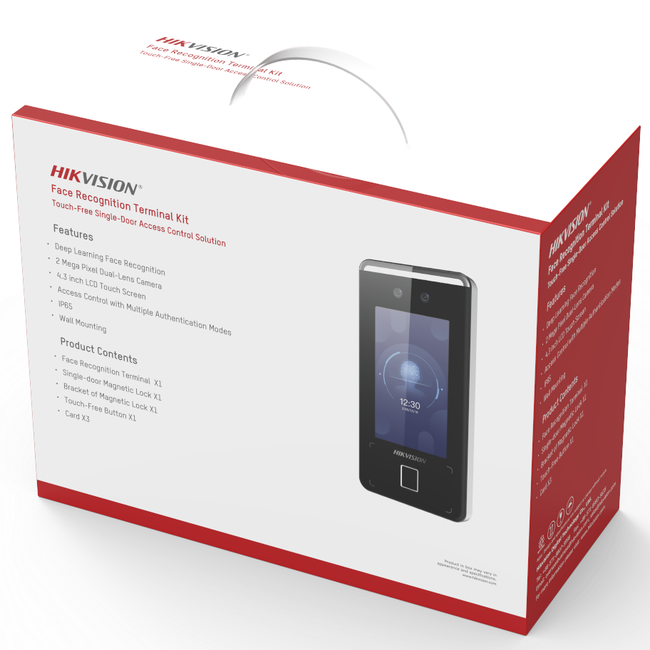 [DS-KAS541] Hikvision Face/Fingerprind/card Recognition Terminal Kit ( Magnetic Lock & Push Button included in the box)