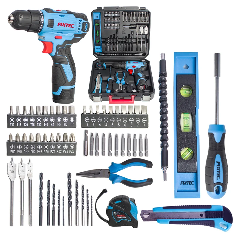 [FCD1207K60] FIXTEC 12V 60 ACCESSORIES LI-ION CORDLESS DRILL