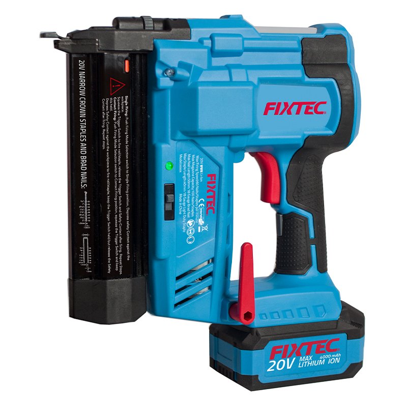 Fixtec 20V LI-ON Air Cordless Nailer/Stapler (Battery Included) Clearance - N...