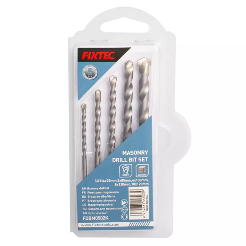 [FDBM0502K] Fixtec 5pcs Masonry Drill Bits Set