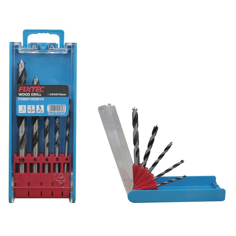 [FDBW0502K] Fixtec 5pcs Wood Twist Drill Bits Set